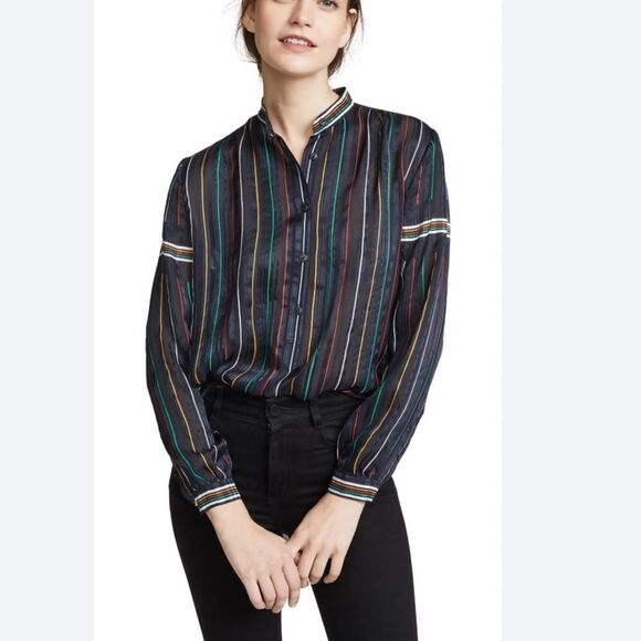 Rag & Bone Austin Silk Top - Picture 1 of 7